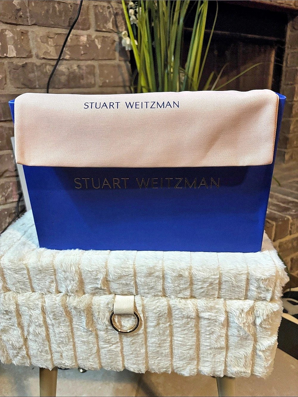 Stuart Weitzman Glam Xcurve 100 Slingback Heels Blue & Silver US 10 - Picture 3 of 4